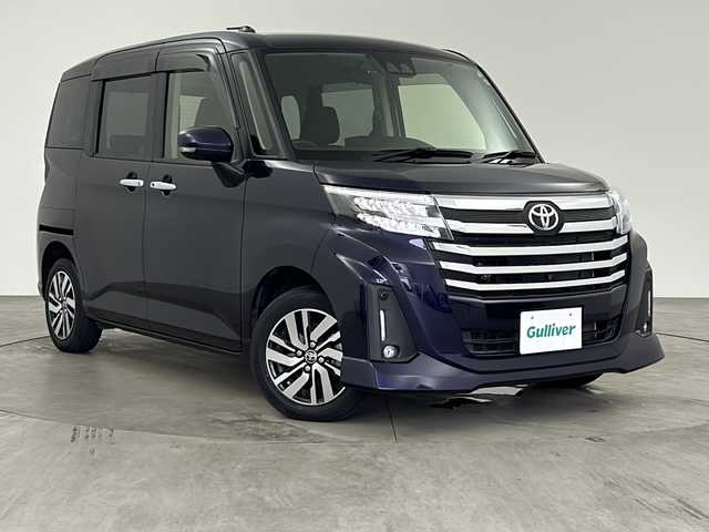 トヨタ ルーミー カスタムG 兵庫県 2021(令3)年 1.6万km クールバイオレットクリスタルシャイン ・ワンオーナー/・純正９型ディスプレイオーディオ（フルセグ/Bluetooth）/・全方位モニター/・アダプティブクルーズコントロール/・両側パワースライドドア/・前席シートヒーター/・クリアランスソナー/・先行者発進のお知らせ/・車線逸脱警報/・標識認識/・踏み間違え防止/・誤発信抑制機能/・LEDオートライト/・オートマチックハイビーム/・コーナーセンサー/・ビルトインETC/・シ－トヒーター/・ステアリングリモコン/・スマートキー/・プッシュスタート/・ドアバイザー