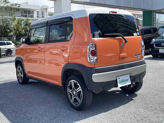 スズキ ハスラー X ターボ 沖縄県 2018(平30)年 5.8万km パッションオレンジマイカ/スペリアホワイト 社外ナビ　/　（ＡＭ／ＦＭ／ＣＤ／ＤＶＤ／ＢＴ）　/フルセグＴＶ　/デュアルカメラブレーキサポート　/シートヒーター　/ＨＩＤヘッドライト　/フォグ　/オートライト　/ステアリングスイッチ　/純正１５インチＡＷ/純正フロアマット/ETC/スマートキー2本