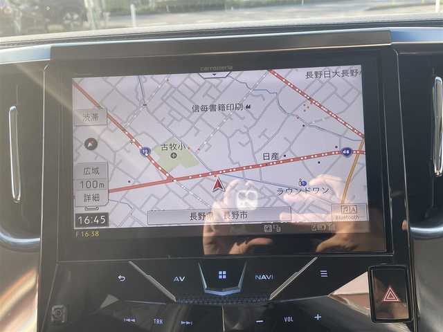 トヨタ アルファード S Cパッケージ 長野県 2016(平28)年 8.7万km ホワイトパールクリスタルシャイン 4WD/カロッツェリアナビ/フルセグテレビ（キャンセラー有）/Bluetooth/バックカメラ/フリップダウンモニター/ドライブレコーダー（前のみ）/パワーシート（全席）/メモリー機能（D席のみ）/アイドリングストップ/ブレーキオートホールド/電子制御パーキング/パワーバックドア/コーナーセンサー前後/三列シート/スペアキー/エンジンスタータ/保証書/取り扱い説明書
