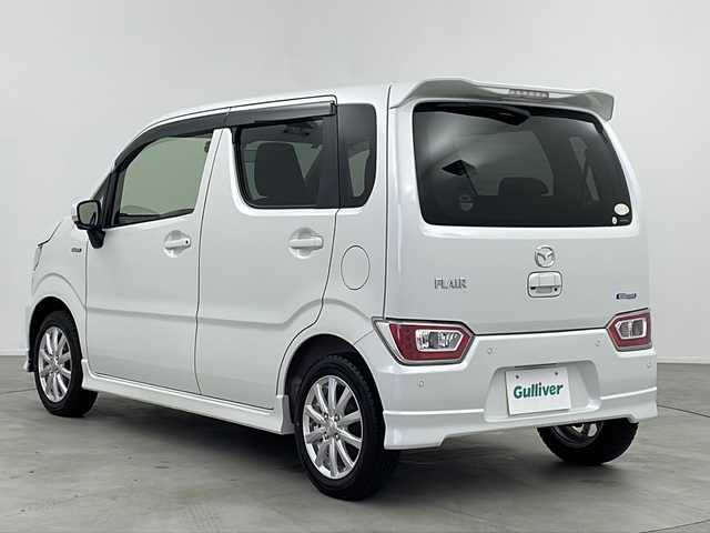 マツダ フレア ハイブリッドXS 鹿児島県 2021(令3)年 1.3万km ピュアホワイトP 外部検査実施済み/ワンオーナー/純正SDナビ/（DVD/フルセグTV/Bluetooth/USB）/AT誤発進抑制制御［前進時］/AT誤発進抑制制御［後退時］/ハイビームコントロールシステム（HBC）/交通標識認識システム（TSR）/360°ビューモニター/前後ドライブレコーダー/D席シートヒーター/ヘッドアップディスプレイ(HUD)/横滑り防止機能/社外14インチアルミホイール/スマートキー/LEDヘッドライト/取扱説明書/保証書/スペアキー