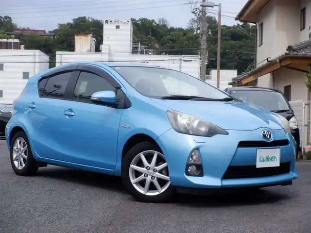 トヨタ アクア S 静岡県 2012(平24)年 15.2万km クールソーダメタリック  スマートキー/ プッシュスタート/ 純正ナビ(NSCT-W61)/ バックカメラ/ ETC/ 前席シートヒーター