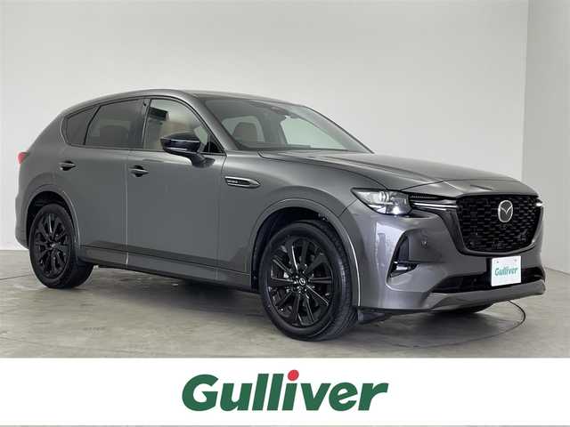 マツダ ＣＸ－６０ XD HV プレミアムスポーツ 埼玉県 2022(令4)年 0.4万km マシーングレープレミアムM パノラマサンルーフ　純正１２．３インチナビ　３６０度ビューモニター　茶ハーフレザー　ＢＳＭ　ＢＯＳＥ　前後ドラレコ　シートヒーター　ベンチレーション　メモリシート　ワイヤレス充電　ステアリングヒーター