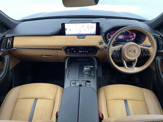 マツダ ＣＸ－６０ XD HV プレミアムスポーツ 埼玉県 2022(令4)年 0.4万km マシーングレープレミアムM パノラマサンルーフ　純正１２．３インチナビ　３６０度ビューモニター　茶ハーフレザー　ＢＳＭ　ＢＯＳＥ　前後ドラレコ　シートヒーター　ベンチレーション　メモリシート　ワイヤレス充電　ステアリングヒーター