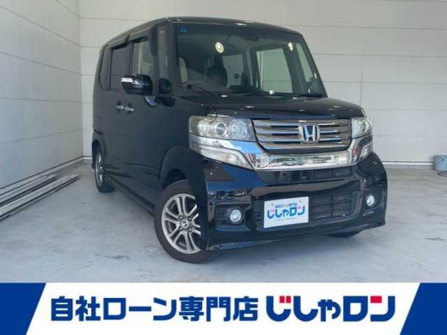 ホンダ Ｎ ＢＯＸ カスタム G Aパッケージ 沖縄県 2014(平26)年 6.6万km スマートブラック (株)IDOMが運営する【じしゃロンコザ店】の自社ローン専用車両になりますこちらは現金またはオートローンご利用時の価格です。自社ローンご希望の方は別途その旨お申付け下さい/純正ナビ　/フルセグＴＶ　/Ｂｌｕｅｔｏｏｔｈ接続　/ＣＤ／ＤＶＤ再生　/バックカメラ　/ＥＴＣ　/両側パワースライドドア　/衝突被害軽減ブレーキ　/プッシュスタート　/スマートキー　/オートライト