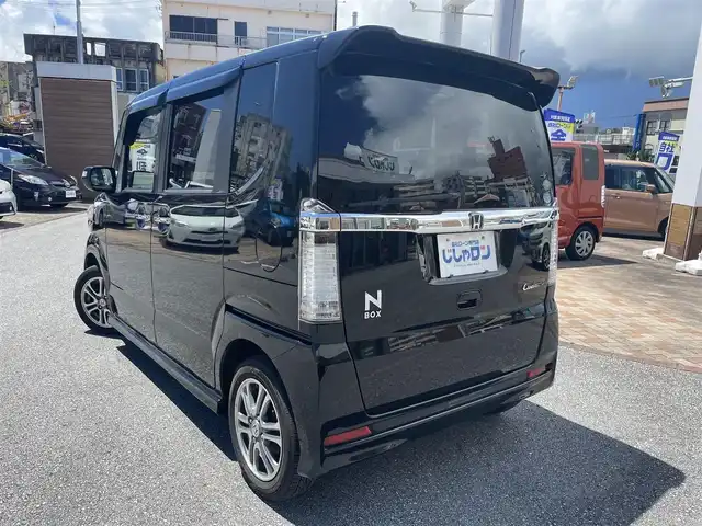 ホンダ Ｎ ＢＯＸ カスタム G Aパッケージ 沖縄県 2014(平26)年 6.6万km スマートブラック (株)IDOMが運営する【じしゃロンコザ店】の自社ローン専用車両になりますこちらは現金またはオートローンご利用時の価格です。自社ローンご希望の方は別途その旨お申付け下さい/純正ナビ　/フルセグＴＶ　/Ｂｌｕｅｔｏｏｔｈ接続　/ＣＤ／ＤＶＤ再生　/バックカメラ　/ＥＴＣ　/両側パワースライドドア　/衝突被害軽減ブレーキ　/プッシュスタート　/スマートキー　/オートライト