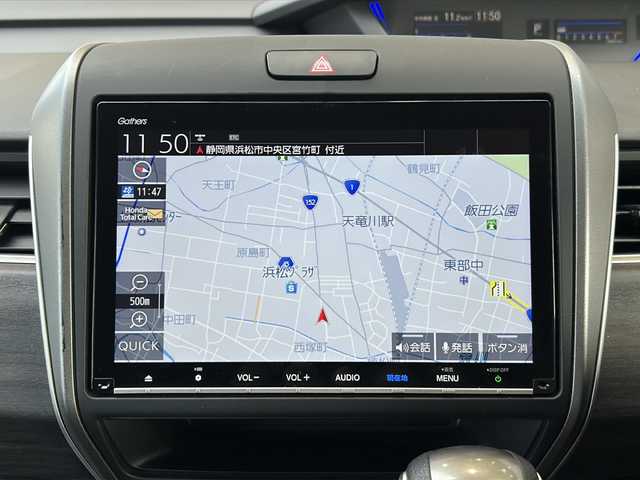 ホンダ フリード G ブラックスタイル 静岡県 2022(令4)年 1.5万km トワイライトミストブラックパール 純正メモリナビ/・CD/・DVD/・フルセグＴＶ/・Bluetooth/・USB/・HDMI/・AM/・FM/主要装備/・両側パワスラ/・衝突軽減/・レーンキープ/・追従クルコン/・コーナーセンサー後/・バックカメラ/・ドラレコ前後/・ビルトインＥＴＣ/・シートヒーター/・LEDヘッドライト/・アクティブコーナリングライト/・ステリモ/・スマートキー/・プッシュスタート/・純正フロアマット/・純正アルミホイール