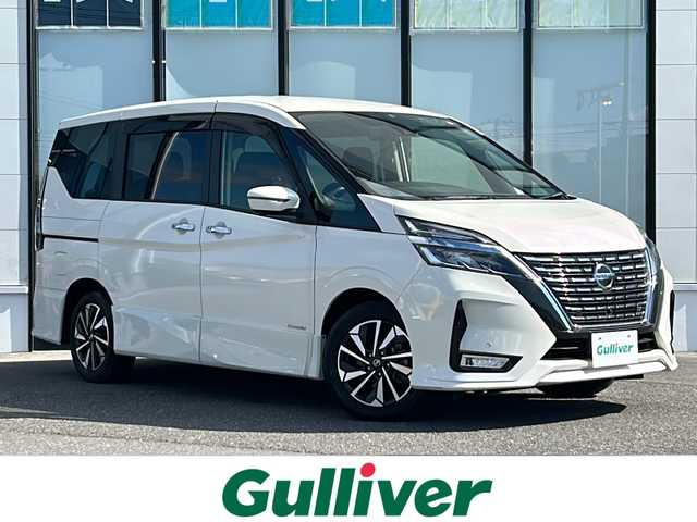 日産 セレナ ハイウェイスター V 山形県 2021(令3)年 3.6万km ブリリアントホワイトパール ワンオーナー/プロパイロット/レーダークルーズコントロール/BSM/前後コーナーセンサー/純正ナビ/（Bluetooth/CD/DVD/フルセグ)/アラウンドビューモニター/両側パワースライドドア/LEDオートライト/フォグランプ/ドライブレコーダー/デジタルインナーミラー/電動パーキングブレーキ/オートブレーキホールド/ステアリングスイッチ/純正AW/純正フロアマット/電動格納ウィンカーミラー/スマートキー×2/ドアバイザー