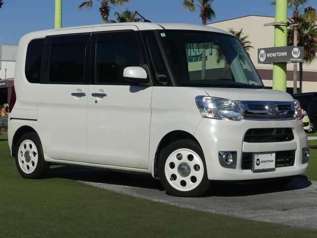 ダイハツ タント X ターボ SA 千葉県 2015(平27)年 6万km パールホワイトⅢ スマートアシスト/エコアイドル/4WD/両側パワースライドドア/純正SDナビ/地デジTV/【DVD/CD再生機能　Bluetooth接続】/バックカメラ/ドライブレコーダー（DRK-H78Q）/ETC/社外14インチアルミホイル/スマートキー