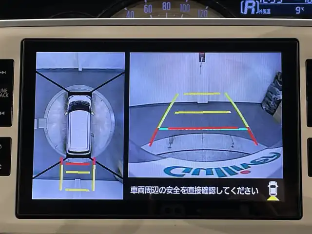 ダイハツ ムーヴ キャンバス G メイクアッフ SA Ⅱ 愛知県 2016(平28)年 10.4万km スムースグレーマイカメタリック/ファイアークォーツレッドメタリック 2トーン 純正８インチナビ　/(Bluetooth/フルセグTV/CD・DVD再生/SD/FM/AM/USB/HDMI)/アラウンドビューモニター　/両側パワースライドドア　/スマートアシスト　/　　-衝突軽減ブレーキ　/　　-誤発進抑制機能/　　-標識認識機能/ビルトインＥＴＣ　/ドライブレコーダー　/シートヒーター　/プッシュスタート　/　　-スマートキー/パーキングセンサー　/アイドリングストップ/ＵＳＢ/HDMI接続/アクセサリーソケット/純正フロアマット