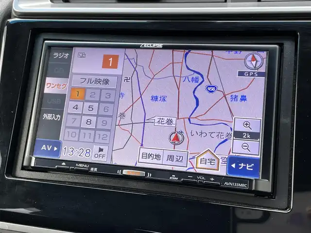 ホンダ フィット 13G Lパッケージ 岩手県 2017(平29)年 11.6万km クリスタルブラックパール 4WD/社外ＳＤナビ/→ワンセグTV/ＣＤ/FM/AM/クルーズコントロール/CTBA/ESC/ＥＴＣ/プッシュスタート/オートライト/スマートキー/〇電動格納ミラー/〇ウィンカーミラー/〇ドアバイザー/〇フロアマット/社外アルミホイール