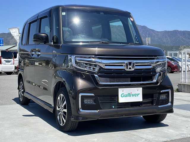 ホンダ Ｎ ＢＯＸ カスタム L 山梨県 2022(令4)年 2.9万km プレミアムグラマラスブロンズP ・純正メモリナビ/・フルセグTV　BT/・バックカメラ/・両側パワースライドドア/・シートヒーター/・LEDライト/・電動パーキングブレーキ/・オートホールド/・レーダークルコン/・ホンダセンシング/・CMBS/・レーンキープアシスト/・ETC/・スマートキー/・ライトレベライザー/・ウインカーミラー