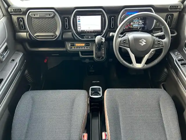 スズキ ハスラー Jスタイル ターボ 岐阜県 2021(令3)年 5万km クールカーキパールメタリック/ホワイト2トーンルーフ 純正8インチSDナビ/　(AM/FM/CD/DVD/Bluetooth/フルセグTV)/バックカメラ/スズキセーフティサポート/衝突軽減ブレーキ/レーンキープアシスト/コーナーセンサー/レーダークルーズコントロール/パドルシフト/シートヒーター/ビルトインETC/ドライブレコーダー/電動格納ミラー/純正アルミホイール/純正フロアマット/純正ドアバイザー/ステアリングスイッチ/LEDヘッドライト