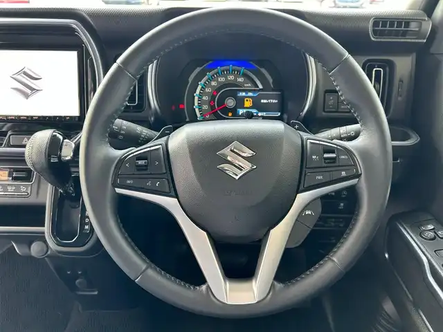 スズキ ハスラー Jスタイル ターボ 岐阜県 2021(令3)年 5万km クールカーキパールメタリック/ホワイト2トーンルーフ 純正8インチSDナビ/　(AM/FM/CD/DVD/Bluetooth/フルセグTV)/バックカメラ/スズキセーフティサポート/衝突軽減ブレーキ/レーンキープアシスト/コーナーセンサー/レーダークルーズコントロール/パドルシフト/シートヒーター/ビルトインETC/ドライブレコーダー/電動格納ミラー/純正アルミホイール/純正フロアマット/純正ドアバイザー/ステアリングスイッチ/LEDヘッドライト