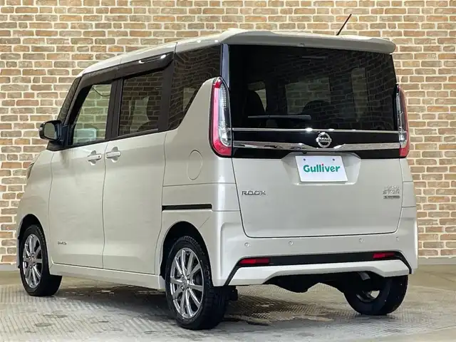 日産 ルークス HWS Gターボ アーバンクロム プロパイロットED 岩手県 2023(令5)年 3万km フローズンバニラパール ４WD/ターボ/ハンズフリーパワースライドドア/アラウンドビューモニター/プロパイロット/エマージェンシーブレーキ/レーンアシスト/コーナーセンサー/踏み間違い衝突防止アシスト/シートヒーター/横滑り防止装置/アイドリングストップ/ハイビームアシスト/純正ナビ/フルセグTV/ステアリングスイッチ/ドライブレコーダー/ロールサンシェード/シートバックテーブル/LEDヘッドライト