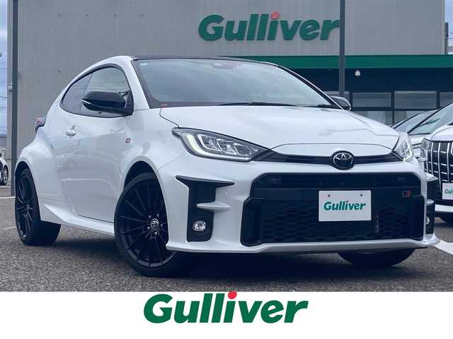 トヨタ ＧＲヤリス RS 島根県 2022(令4)年 4.6万km プラチナホワイトパールマイカ メーカーOPナビ(BT/フルセグ/USB)/バックカメラ/プリクラッシュセーフティー/レーントレーシングアシスト/ブラインドスポットモニター /リヤクロストラフィックアラート/パーキングサポートブレーキ/ヘッドアップディスプレイ/ロードサインアシスト/レーダークルーズコントロール/前席シートヒーター /ステアヒーター/ビルトインETC/パドルシフト/オートライト/オートハイビーム/純正フロアマット