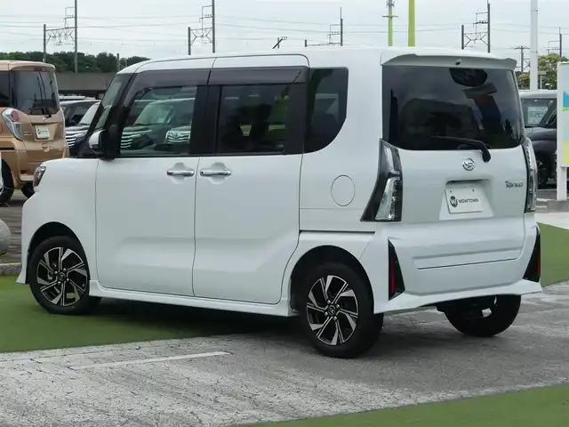 ダイハツ タント カスタム X 千葉県 2022(令4)年 2.9万km シャイニングホワイトパール スマートアシストIII/エコアイドル/両側パワースライドドア/社外SDナビ/地デジTV/【DVD/CD再生機能　Bluetooth接続】/バックカメラ/ドライブレコーダー（前後撮影）【ZDR-016】/ハーフレザーシート/前席シートヒーター/ETC/LEDヘッドライト/LEDフォグライト/ウインカーミラー/コーナーセンサー/純正14インチアルミホイル/キーフリーシステム