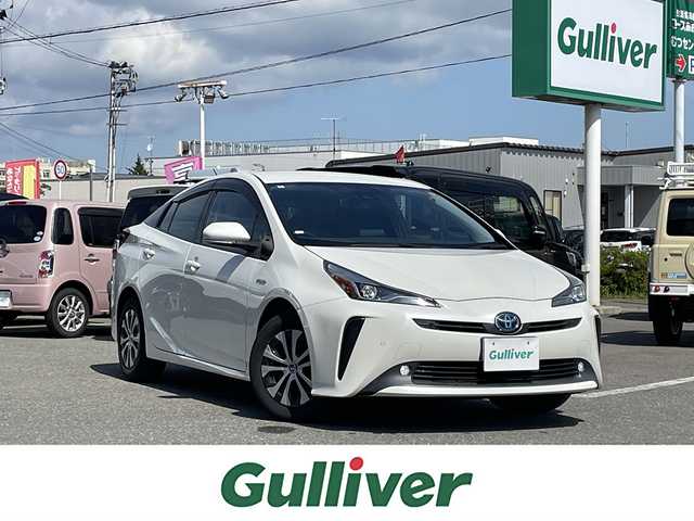 トヨタ プリウス A 青森県 2020(令2)年 9.1万km ホワイトパールクリスタルシャイン ４WD/純正ナビ/フルセグTV/CD/DVD/BT/バックカメラ/ETC/D席パワーシート/パーキングサポートブレーキ/BSM/プリクラッシュセーフティ/クリアランスソナー