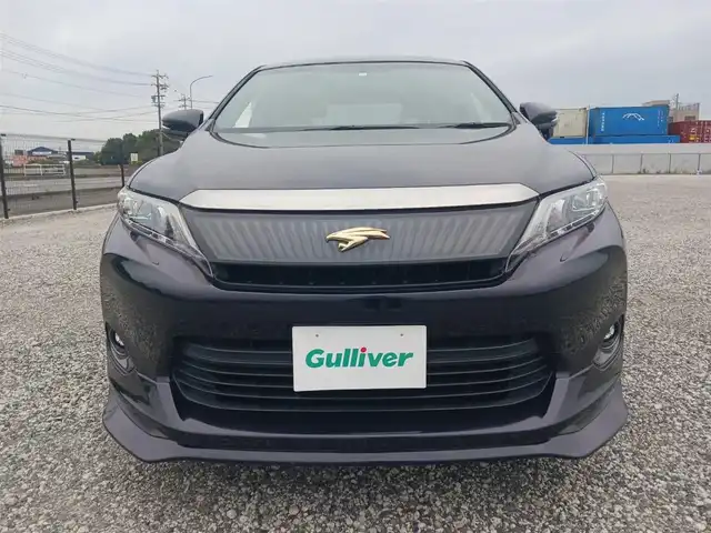 トヨタ ハリアー エレガンス 富山県 2014(平26)年 7.5万km スパークリングブラックパールクリスタルシャイン 〇アルパイン9インチナビ/〇フルセグTV/〇バックカメラ/〇ビルトインETC/〇SRSエアバッグ/〇LEDヘッドランプ/〇LEDフロントフォグランプ/〇左右独立温度調整オートエアコン/〇革巻きステアリング/〇革巻きシフトノブ/〇ブラック合皮/ファブリックコンビシート/〇運転席パワーシート/〇純正17インチアルミホイール/〇スマートエントリー/スタートシステム/〇スペアタイヤ/スペアキー/〇禁煙車