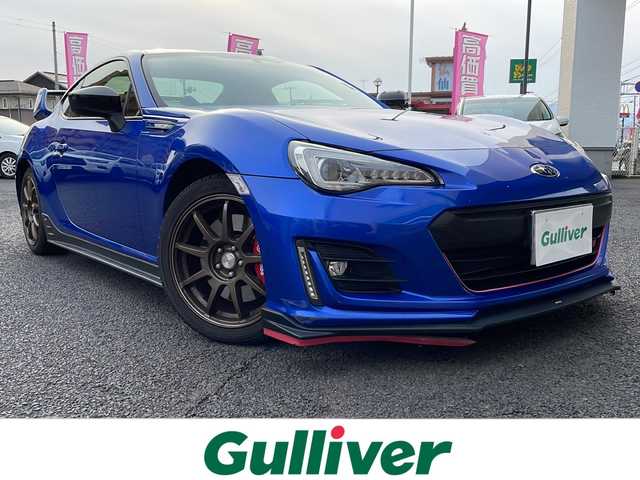 スバル ＢＲＺ STIスポーツ 山形県 2018(平30)年 7.8万km WRブルーパール ・ナビ/フルセグ/CD/DVD/Bluetooth/・バックカメラ/・前方ドラレコ/・ETC2.0/・LEDヘッドライト/・ブレンボブレーキキャリパー/・社外LEDライト/・リアフォグランプ/・ハーフレザーシート/・前席シートヒーター/・ブレンボキャリパー/・大型リアスポイラー/・RAZOシフトノブ/・純正AW＋ノーマルタイヤ車載