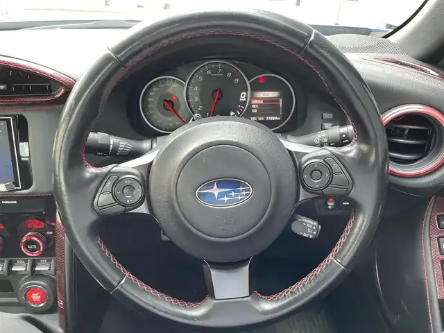 スバル ＢＲＺ STIスポーツ 道央・札幌 2018(平30)年 7.8万km WRブルーパール ・ナビ/フルセグ/CD/DVD/Bluetooth/・バックカメラ/・前方ドラレコ/・ETC2.0/・LEDヘッドライト/・ブレンボブレーキキャリパー/・社外LEDライト/・リアフォグランプ/・ハーフレザーシート/・前席シートヒーター/・ブレンボキャリパー/・大型リアスポイラー/・RAZOシフトノブ/・純正AW＋ノーマルタイヤ車載