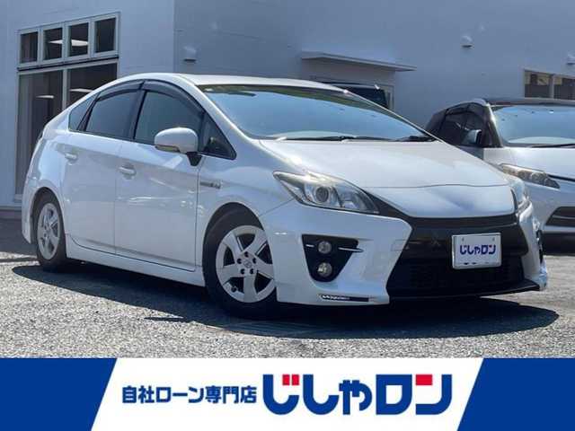トヨタ プリウス S ツーリングセレ G’s 埼玉県 2014(平26)年 13.3万km ホワイトパールクリスタルシャイン (株)IDOMが運営する【じしゃロン川越店】の自社ローン専用車両になります。こちらは現金またはオートローンご利用時の価格です。自社ローンご希望の方は別途その旨お申付け下さい/社外アルパインナビ/（AM/FM/CD/DVD/BT)/バックカメラ　/フルセグＴＶ　/ＥＴＣ　/クルーズコントロール　/社外シフト　/純正フロアマット　/ウインカミラー　/ＨＩＤヘッドライト　/オートライト　/スマートキー　/スペアキー
