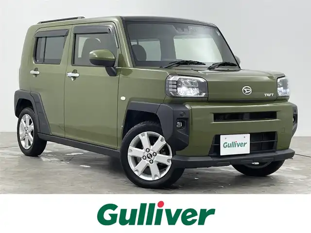 ダイハツ タフト G 大分県 2021(令3)年 6.3万km フォレストカーキメタリック 純正９型スマホ連携ディスプレイオーディオ/(BT/フルセットTV/Apple CarPlay/Android Auto)/ＥＴＣ/スマートアシスト/・衝突軽減ブレーキ/・衝突警報機能(対車両・対歩行者［昼夜］)/・ブレーキ制御付誤発進抑制機能(前方・後方)/・車線逸脱抑制制御機能/・車線逸脱警報機能/・路側逸脱警報機能/・ふらつき警報/・先行車発進お知らせ機能/プッシュスタート/バックカメラ/純正ドライブレコーダー前方/コーナーセンサー前後/シートヒーター/純正フロアマット/シートリフター/電動格納ミラー
