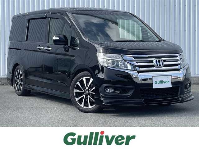 ホンダ ステップワゴン スパーダ Z 福岡県 2014(平26)年 9.2万km プレミアムスパークルブラックパール (株)IDOMが運営する【じしゃロン八幡西店】の自社ローン専用車両になります。こちらは現金またはオートローンご利用時の価格です。自社ローンご希望の方は別途その旨お申付け下さい/フリップダウンモニター　/社外ナビ（ＡＶＩＣ－ＨＲＺ９００）　/バックカメラ/両側パワースライドドア　　/ＨＩＤヘッドライト　クルーズコントロール　/パドルシフト　/スマートキー　/ＥＴＣ　/オートライト　/純正ＡＷ
