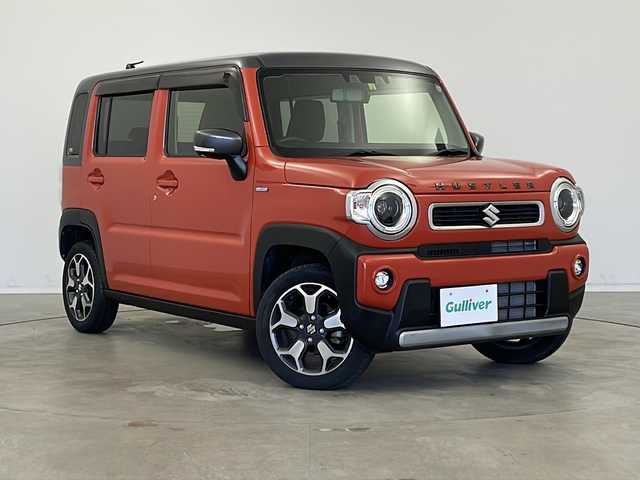 スズキ ハスラー HYBRID X ターボ 新潟県 2020(令2)年 0.8万km バーミリオンオレンジ/ガンメタリック2トーン 純正メモリナビ(CN-RZ82)/デジタルインナーミラー/バックカメラ/フルセグTV/社外ドアバイザー/社外フロアマット/LEDヘッドライト/シートヒーター/スマートキー/ターボ/レーダークルーズコントロール/スペアキー/純正アルミホイール