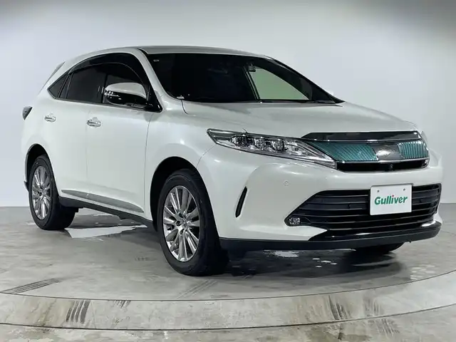トヨタ ハリアー プログレス 福岡県 2018(平30)年 6.4万km ホワイトパールクリスタルシャイン 禁煙車　/パノラミックサンルーフ　/純正１０インチナビ/(CD/DVD/BT/TV/AUX/USB/SD/AM/FM)/パノラミックビューモニター　/ビルトインＥＴＣ　/ドラレコ（Ｆ）　/ＴＳＳ/（ＰＣＳ／ＬＫＡ／ＡＣＣ／ＡＨＢ／ＡＢＨ）/ＪＢＬプレミアムサウンドシステム/純正フロアマット/ハーフレザーシート/パワーバックドア/LEDヘッドライト/オートライト/保証書/記録簿