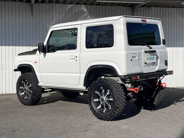 スズキ ジムニー XL 長野県 2019(令1)年 3.8万km スペリアホワイト 純正8型ナビフルセグTV/社外16インチアルミ/ＢＦグッドリッチＭ／Ｔ/リフトアップ/ラテラルロッド/社外ボンネット/社外マフラー/社外前後バンパー/社外グリル/社外テール/社外スキッドプレート/社外デフガード/社外オーバーフェンダー/バックカメラ/レザー調シートカバー/プッシュスタート/ワンオーナー