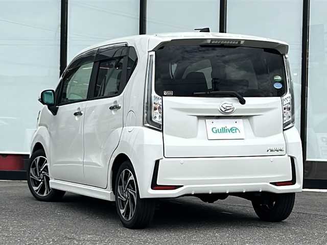 ダイハツ ムーヴ カスタム RS ハイパー SAⅢ 山形県 2019(平31)年 5.4万km パールホワイトⅢ 4WD/衝突被害軽減システム/純正ナビ/（Bluetooth/CD/DVD/フルセグ)/全方位カメラ/ハーフレザーシート/ステアリングスイッチ/D席シートヒーター/ビルトインETC/電動格納ミラー/レーンキープアシスト/横滑り防止装置/純正ホイール/純正フロアマット/スマートキー/スペアキー