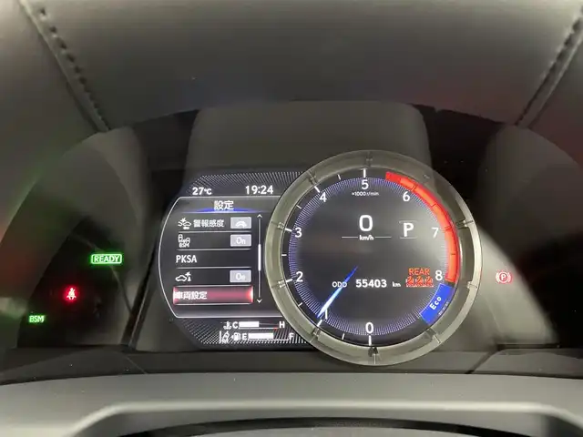 レクサス ＥＳ 300h Fスポーツ 大阪府 2019(令1)年 5.6万km ホワイトノーヴァガラスフレーク レクサスセーフティシステムプラス/　・プリクラッシュセーフティ/　・レーントレーシングアシスト/　・アダプティブハイビーム/　・レーダークルーズコントロール/　・OPブラインドスポットモニター/　・後方パーキングサポートブレーキ/純正12.3インチディスプレイナビ/　Bluetooth/フルセグTV/CD/DVD/ムーンルーフ/赤合皮スポーツシート/バックカメラ/三眼LEDヘッドライト/シーケンシャルターンランプ/前席パワーシート/ポジションメモリー/前席エアシート・ヒーター/ステアリングヒーター/パドルシフト/電動リアサンシェード/純正19インチアルミホイール/スマートキー/ビルトインETC2.0