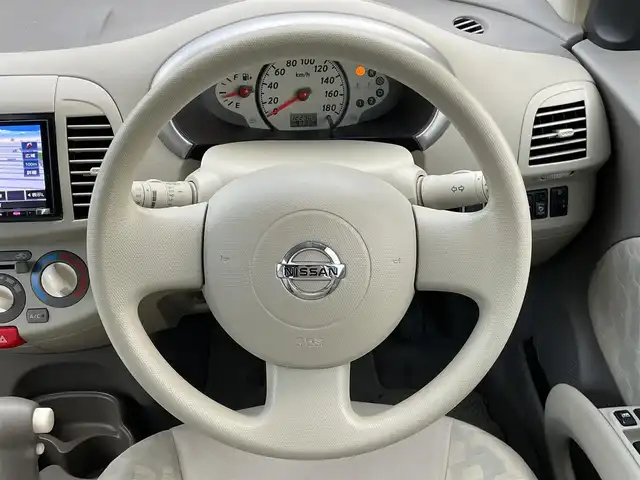 日産 マーチ 14E FOUR 道央・札幌 2010(平22)年 12.2万km パシフィックブルー ４WD/社外メモリーナビ/CD/DVD/BT/フルセグ/ABS/スマートキー/キーレスエントリー/ハロゲンヘッドライト/オートライト/電動格納ミラー/ライトレベライザー/純正フロアマット/ドアバイザー