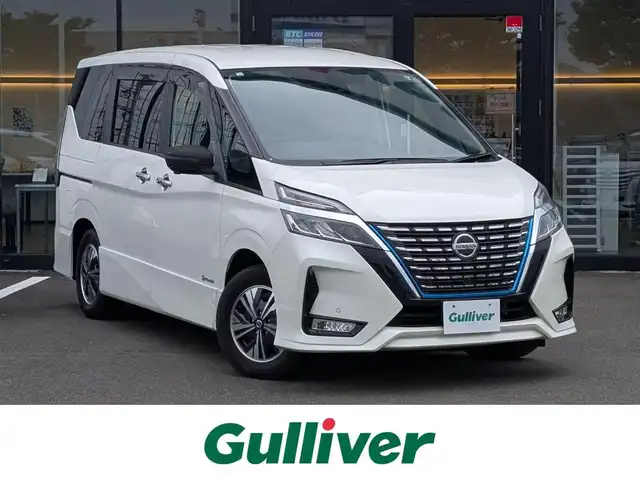 日産 セレナ e－パワー ハイウェイスター V 福井県 2020(令2)年 0.9万km ブリリアントホワイトパール 純正メモリナビ/フルセグテレビ/全方位カメラ/両側パワースライドドア/プロパイロット/エマージェンシーブレーキ/BSM/オートホールド/前後コーナーセンサー/横滑り防止装置/盗難防止装置/アイドリングストップ/前方ドライブレコーダー/ETC/サンシェード/ダブル＋サイドエアバッグ/カーテンエアバッグ/純正フロアマット/LEDヘッドライト/Fフォグ/スマートキー