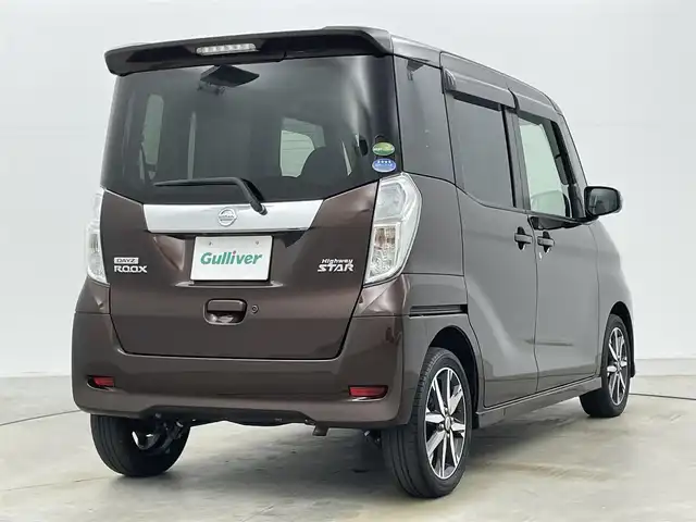 日産 デイズ ルークス ハイウェイスター Gターボ 岡山県 2018(平30)年 7.3万km モカブラウンP 純正ナビ(MM317D-W)/【フルセグ/AM/FA/CD/DVD】/両側パワースライドドア/エマージェンシーブレーキ/クルーズコントロール/純正フロアマット/純正ドアバイザー/純正アルミホイール/オートＬＥＤヘッドライト/オートハイビーム/リアサーキュレーター/ステアリングスイッチ/スマートキー×２/取扱説明書