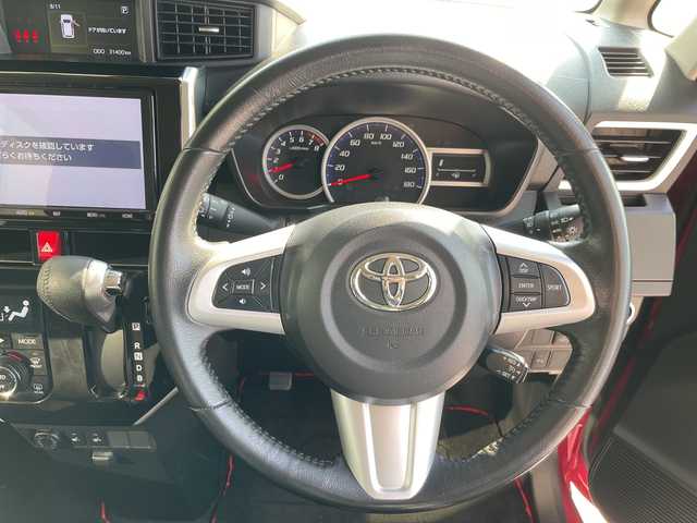 トヨタ ルーミー カスタムG－T 愛知県 2020(令2)年 3.2万km マゼンタベリーマイカM 純正9型ナビ　SDカードなし/両側パワースライドドア/シートヒーター/バックカメラ/コーナーセンサー/純正アルミホイール/ETC/LEDヘッドライト/ドライブレコーダー/衝突軽減システム/フルセグ/CD DVD/Bluetooth/ステアリングスイッチ/スマートキー/プッシュスタート