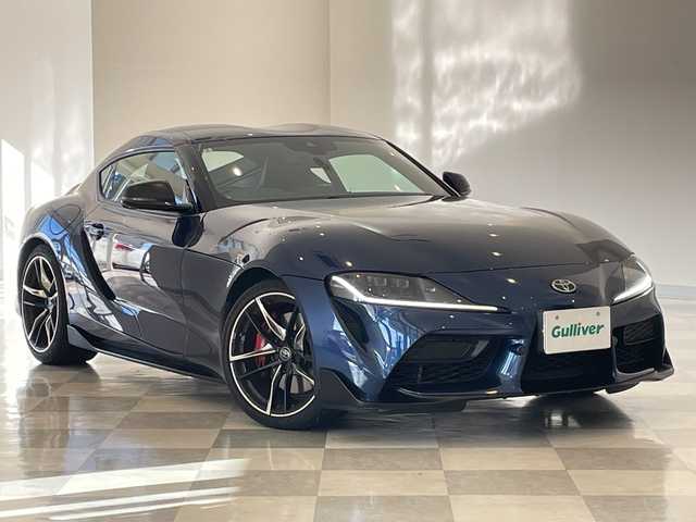 トヨタ スープラ RZ 福井県 2020(令2)年 0.9万km ディープブルーメタリック ワンオーナー/JBLサウンドシステム/純正8.8インチHDDナビ/フルセグTV/BT/USB/HDD/バックカメラ/セーフティセンス/・プリクラッシュセーフティ/・レーンディパーチャーアラート/・レーダークルーズコントロール/・ブラインドスポットモニター/・アダプティブハイビームシステム/・リヤクロストラフィックアラート/・クリアランスソナー/ETC/パワーシート/レザーシート/シートヒーター/LEDヘッドライト/オートライト/LEDリヤフォグ・バックアップランプ/革巻きステアリング/純正19インチアルミホイール/プッシュスタート/スマートキー/MTモード付AT/パドルシフト