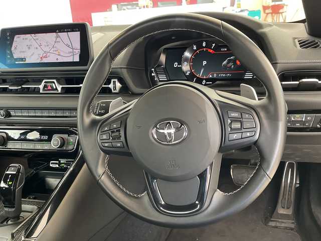 トヨタ スープラ RZ 福井県 2020(令2)年 0.9万km ディープブルーメタリック ワンオーナー/JBLサウンドシステム/純正8.8インチHDDナビ/フルセグTV/BT/USB/HDD/バックカメラ/セーフティセンス/・プリクラッシュセーフティ/・レーンディパーチャーアラート/・レーダークルーズコントロール/・ブラインドスポットモニター/・アダプティブハイビームシステム/・リヤクロストラフィックアラート/・クリアランスソナー/ETC/パワーシート/レザーシート/シートヒーター/LEDヘッドライト/オートライト/LEDリヤフォグ・バックアップランプ/革巻きステアリング/純正19インチアルミホイール/プッシュスタート/スマートキー/MTモード付AT/パドルシフト