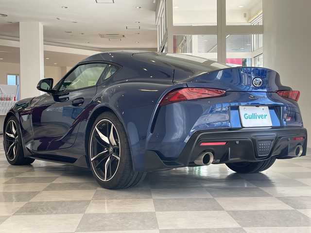 トヨタ スープラ RZ 福井県 2020(令2)年 0.9万km ディープブルーメタリック ワンオーナー/JBLサウンドシステム/純正8.8インチHDDナビ/フルセグTV/BT/USB/HDD/バックカメラ/セーフティセンス/・プリクラッシュセーフティ/・レーンディパーチャーアラート/・レーダークルーズコントロール/・ブラインドスポットモニター/・アダプティブハイビームシステム/・リヤクロストラフィックアラート/・クリアランスソナー/ETC/パワーシート/レザーシート/シートヒーター/LEDヘッドライト/オートライト/LEDリヤフォグ・バックアップランプ/革巻きステアリング/純正19インチアルミホイール/プッシュスタート/スマートキー/MTモード付AT/パドルシフト