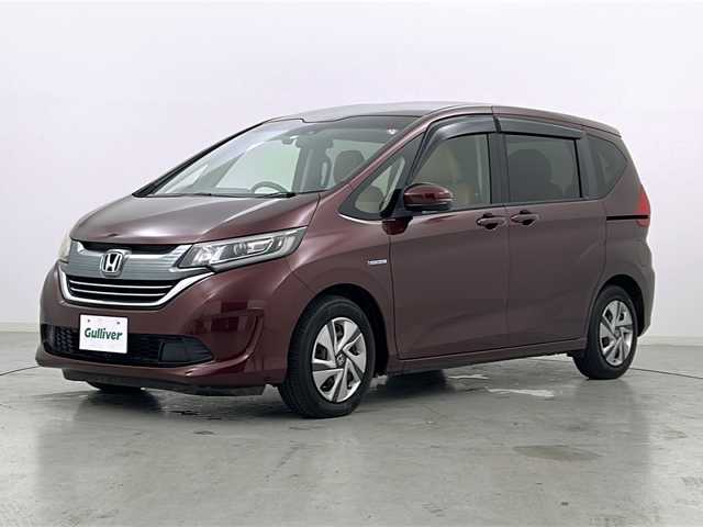 ホンダ フリード ハイブリット G ホンダセンシング 宮城県 2017(平29)年 5.4万km プレミアムディープロッソパール Honda SENSING/・衝突軽減ブレーキ/・路外逸脱抑制機能/・アダプティブクルーズコントロール/・車線維持支援システム/純正7インチSDナビ/・CD.DVD.BT.SD/フルセグ/バックカメラ/両側パワースライドドア/ドライブレコーダー（F）/ビルトインETC/プッシュスタート/スマートキー×2/LEDヘッドライト/純正フロアマット/純正ホイルキャップ/レザー調シートカバー/ドアバイザー