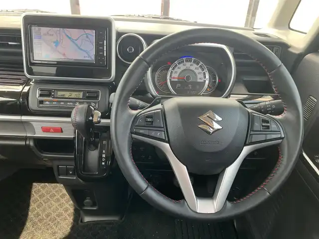 スズキ スペーシア カスタム HYBRID XS ターボ 大阪府 2018(平30)年 5.2万km ピュアホワイトP 社外ナビ/  フルセグTV/CD/DVD/Bluetooth/衝突軽減/バックモニター/シートヒーター/スマートルームミラー/両側パワースライドドア/パドルシフト/前後ドライブレコーダー/プッシュスタート/スマートキー/ハーフレザー/ＥＴＣ