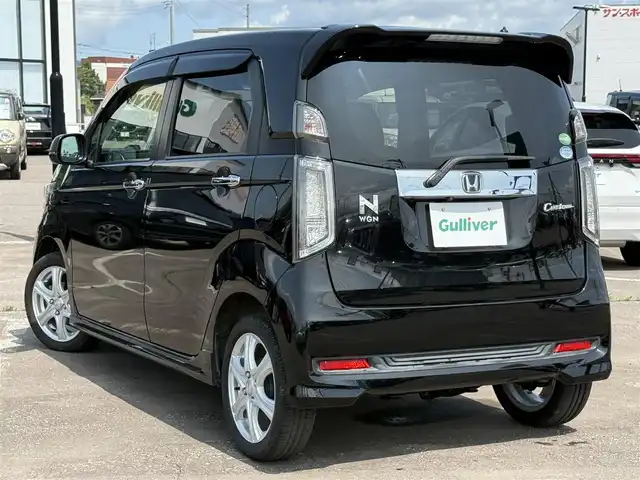 ホンダ Ｎ ＷＧＮ G ターボパッケージ 道南・函館 2014(平26)年 7.5万km スマートブラック 純正ディスプレイオーディオ/衝突軽減ブレーキ/バックカメラ/夏冬タイヤ/フォグランプ/ＨＩＤヘッドライト/ハーフレザーシート/パドルシフト/アイドリングストップ/カーテンエアバック