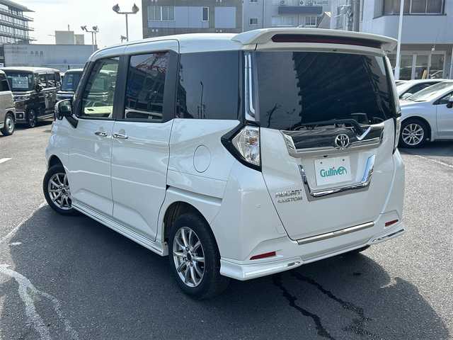 トヨタ ルーミー カスタムG－T 島根県 2022(令4)年 4.5万km パールホワイトⅢ 純正９インチSDナビ　/全方位/バックカメラ　/フルセグTV・ＤＶＤ再生・Ｂｌｕｅｔｏｏｔｈ　/モデリスタフルエアロ　/両側パワースライドドア/前後ドラレコ　/ビルトインＥＴＣ　/前席シートヒーター　/電子パーキングブレーキ/（オートホールド機能付）/レーダークルーズコントロール/衝突軽減ブレーキ/レーンアシスト/アイドリングストップ/純正フロアマット