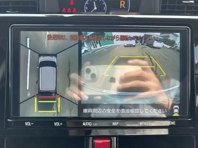 トヨタ ルーミー カスタムG－T 島根県 2022(令4)年 4.5万km パールホワイトⅢ 純正９インチSDナビ　/全方位/バックカメラ　/フルセグTV・ＤＶＤ再生・Ｂｌｕｅｔｏｏｔｈ　/モデリスタフルエアロ　/両側パワースライドドア/前後ドラレコ　/ビルトインＥＴＣ　/前席シートヒーター　/電子パーキングブレーキ/（オートホールド機能付）/レーダークルーズコントロール/衝突軽減ブレーキ/レーンアシスト/アイドリングストップ/純正フロアマット