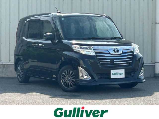 トヨタ ルーミー カスタムG S 山形県 2017(平29)年 4.7万km ブラックマイカメタリック 4WD/衝突被害軽減システム/純正SDナビ/　　【CD DVD BT フルセグ MSV】/バックカメラ/両側パワースライドドア/クルーズコントロール/LEDオートヘッドライト/14インチアルミホイール/パーキングアシスト/アイドリングストップ/ステアリングスイッチ/電動格納ウィンカーミラー/フォグランプ/スマートキー×2/ETC