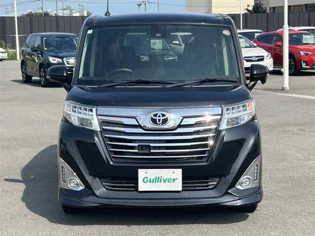 トヨタ ルーミー カスタムG S 新潟県 2017(平29)年 4.7万km ブラックマイカメタリック 4WD/衝突被害軽減システム/純正SDナビ/　　【CD DVD BT フルセグ MSV】/バックカメラ/両側パワースライドドア/クルーズコントロール/LEDオートヘッドライト/14インチアルミホイール/パーキングアシスト/アイドリングストップ/ステアリングスイッチ/電動格納ウィンカーミラー/フォグランプ/スマートキー×2/ETC