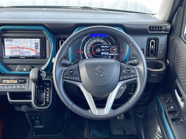 スズキ ハスラー HYBRID X ターボ 三重県 2020(令2)年 2万km デニムブルー ガンメタリック 2トーン 社外ナビ/前後ドライブレコーダー/前席シートヒーター/ビルトインETC/コーナーセンサー/革巻きステアリング/ステアリングリモコン/レーダークルーズコントロール/スペアキー/純正フロアマット/オートハイビーム/電動格納ミラー/禁煙車