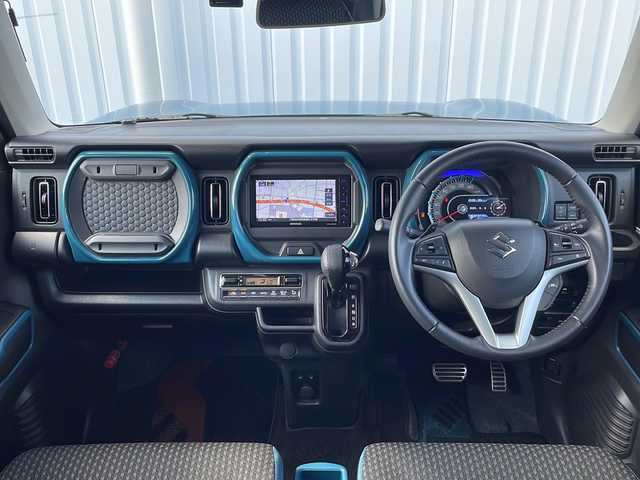 スズキ ハスラー HYBRID X ターボ 三重県 2020(令2)年 2万km デニムブルー ガンメタリック 2トーン 社外ナビ/前後ドライブレコーダー/前席シートヒーター/ビルトインETC/コーナーセンサー/革巻きステアリング/ステアリングリモコン/レーダークルーズコントロール/スペアキー/純正フロアマット/オートハイビーム/電動格納ミラー/禁煙車