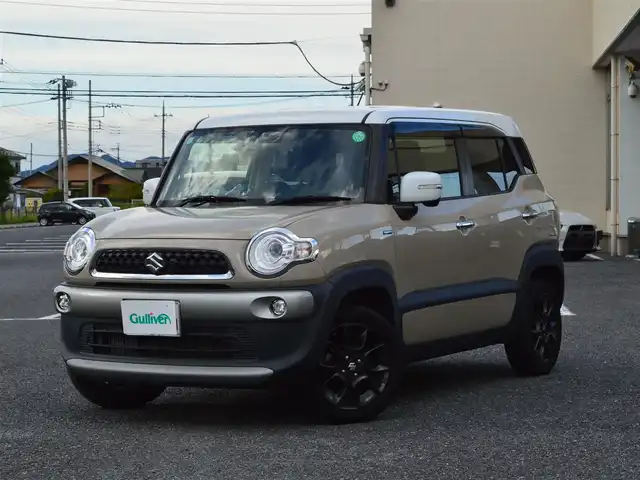 スズキ クロスビー HYBRID MZ 栃木県 2018(平30)年 5.3万km キャラバンアイボリーパールメタリック/ホワイト 2トーンルーフ ワンオーナー/全方位モニター/スズキセーフティサポート/　・デュアルセンサーブレーキサポート/　・前後誤発進抑制機能/　・車線逸脱警報/　・ふらつき警報/　・先行車発進お知らせ/　・リヤパーキングセンサー/　・後退時ブレーキサポート/純正SDナビ/[フルセグ/AM/FM/CD/DVD/BT/SD/USB]/ETC/前席シートヒーター/クルーズコントロール/LEDヘッドライト/フォグランプ/オートライト/パドルシフト/ステアスイッチ/新車保証書