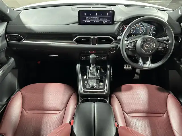 マツダ ＣＸ－８ XD Lパッケージ 大阪府 2022(令4)年 3.3万km スノーフレイクホワイトパールマイカ 赤革シート BOSEサウンド 純正10.25incナビTV 360カメラ フリップダウンモニター パワーシート/ヒーター/エアコン ハンドルヒーター 電動リアゲート ヘッドアップディスプレイ レーダーC 衝突軽減B レーンアシスト